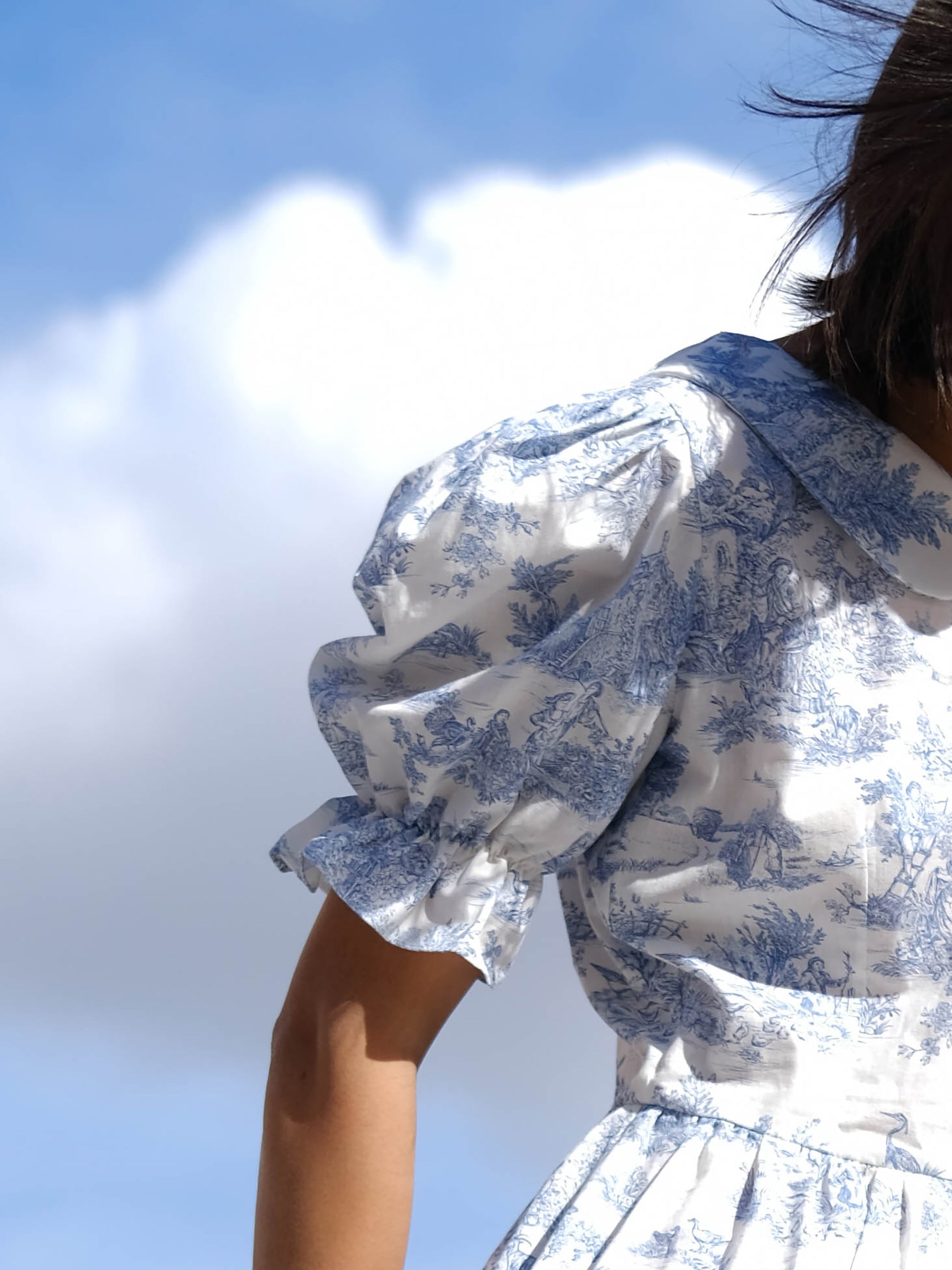 Handmade Toile de Jouy dress