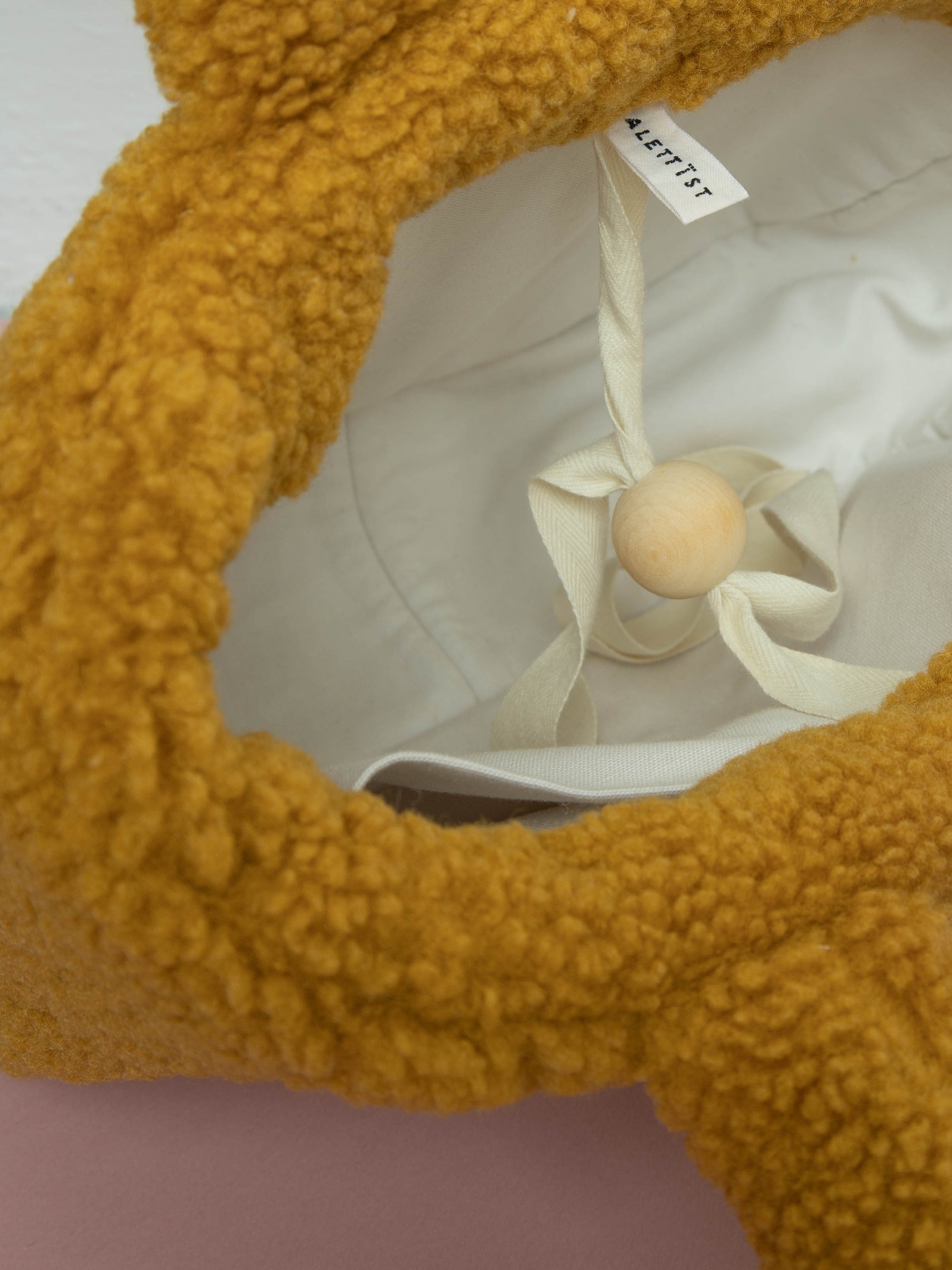 Handmade shearling tote
