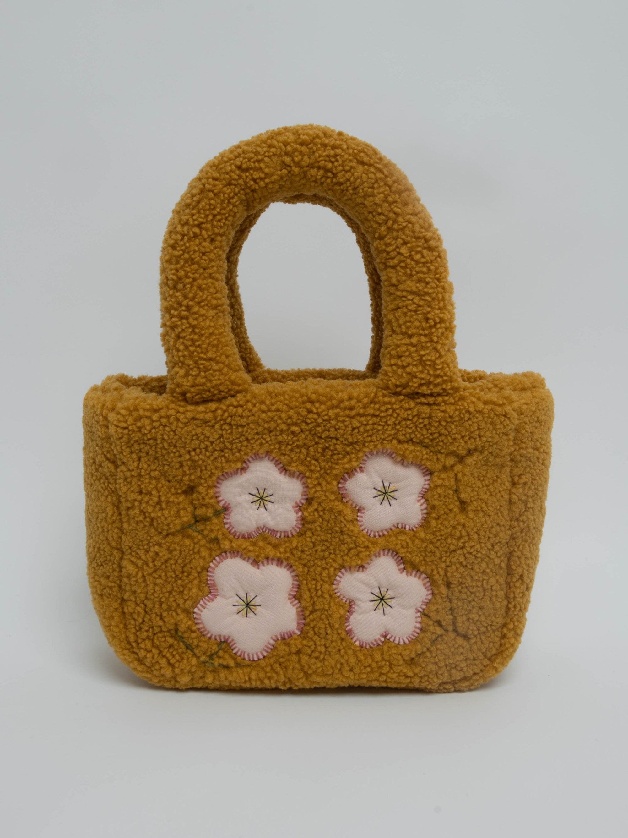 Handmade shearling tote