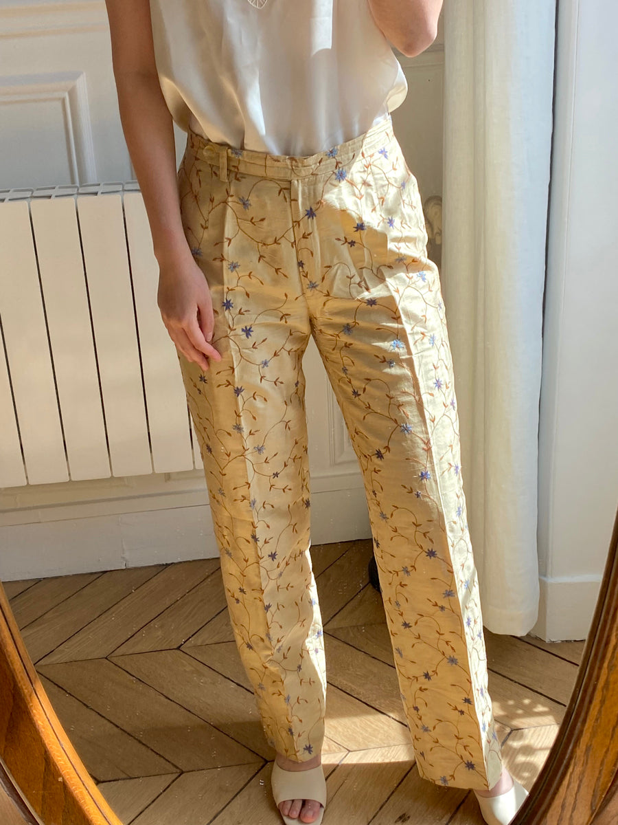 Pantalon brodé 70s