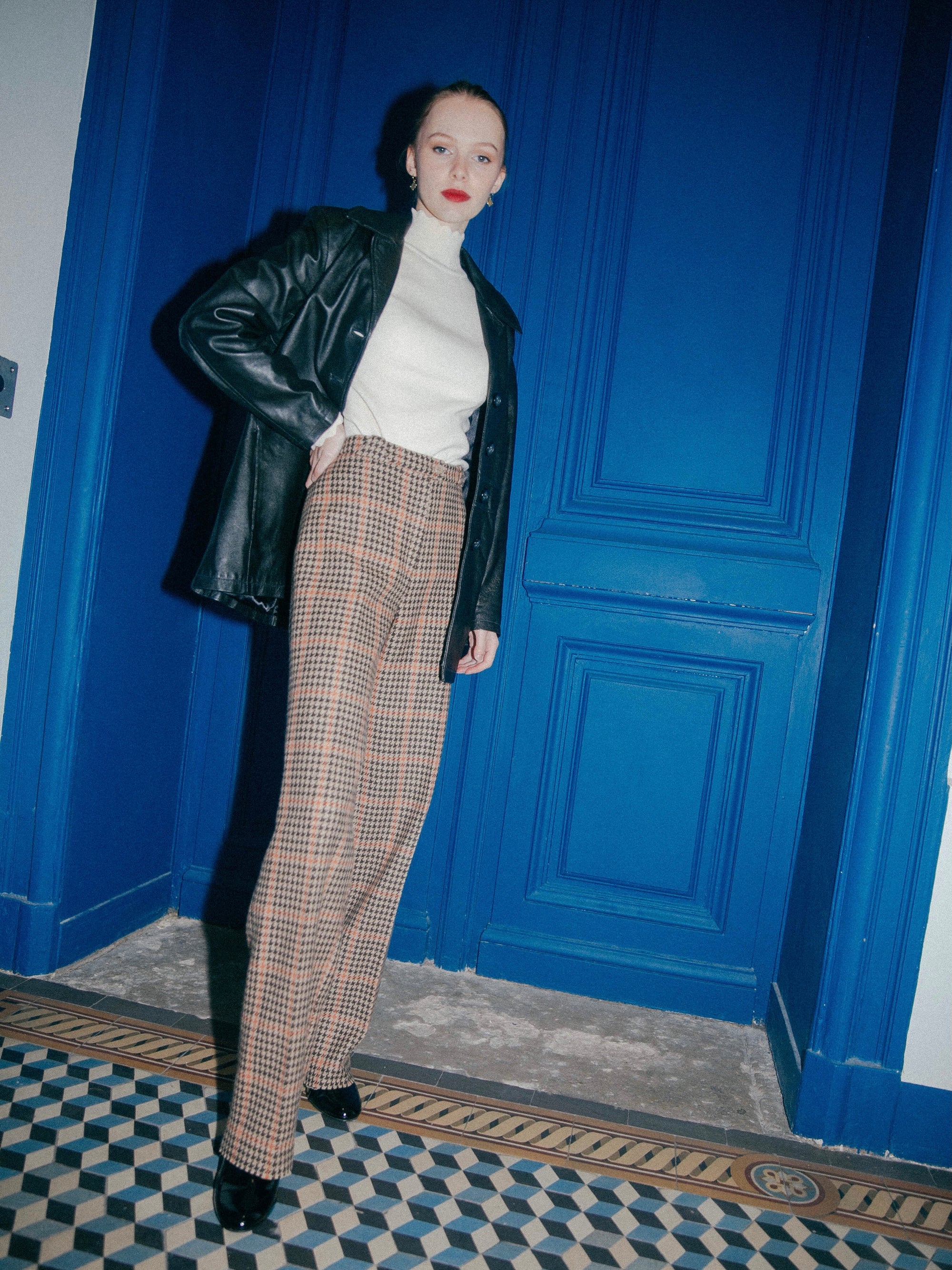 Vintage wool plaid pants
