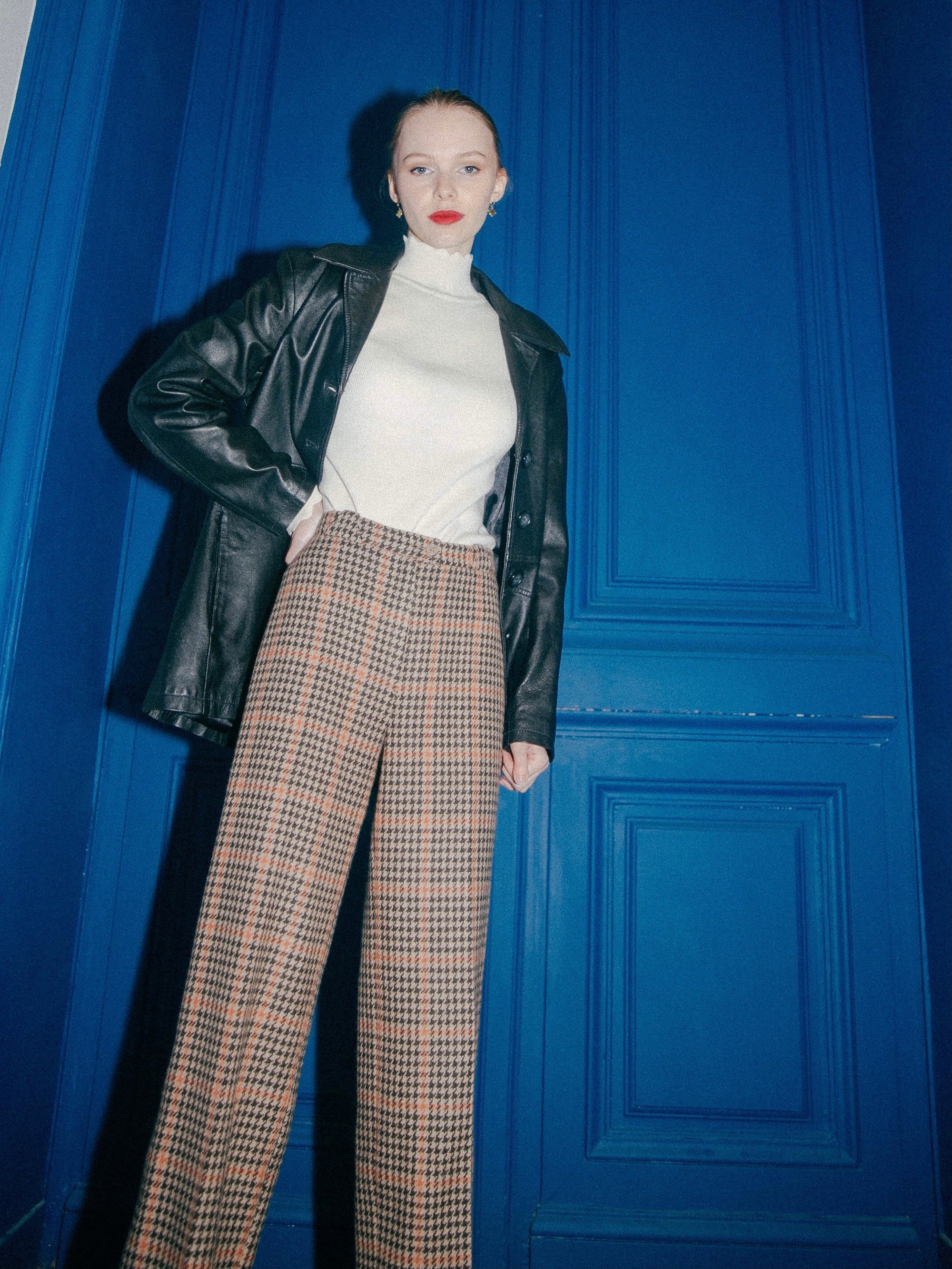 Vintage wool plaid pants