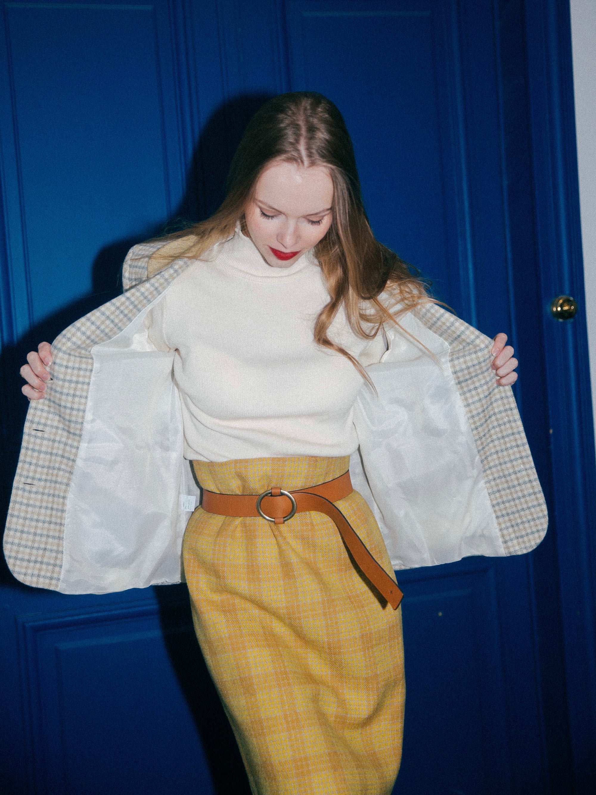 Vintage plaid blazer
